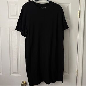 Time and Tru Black Short Sleeve Tee Dress